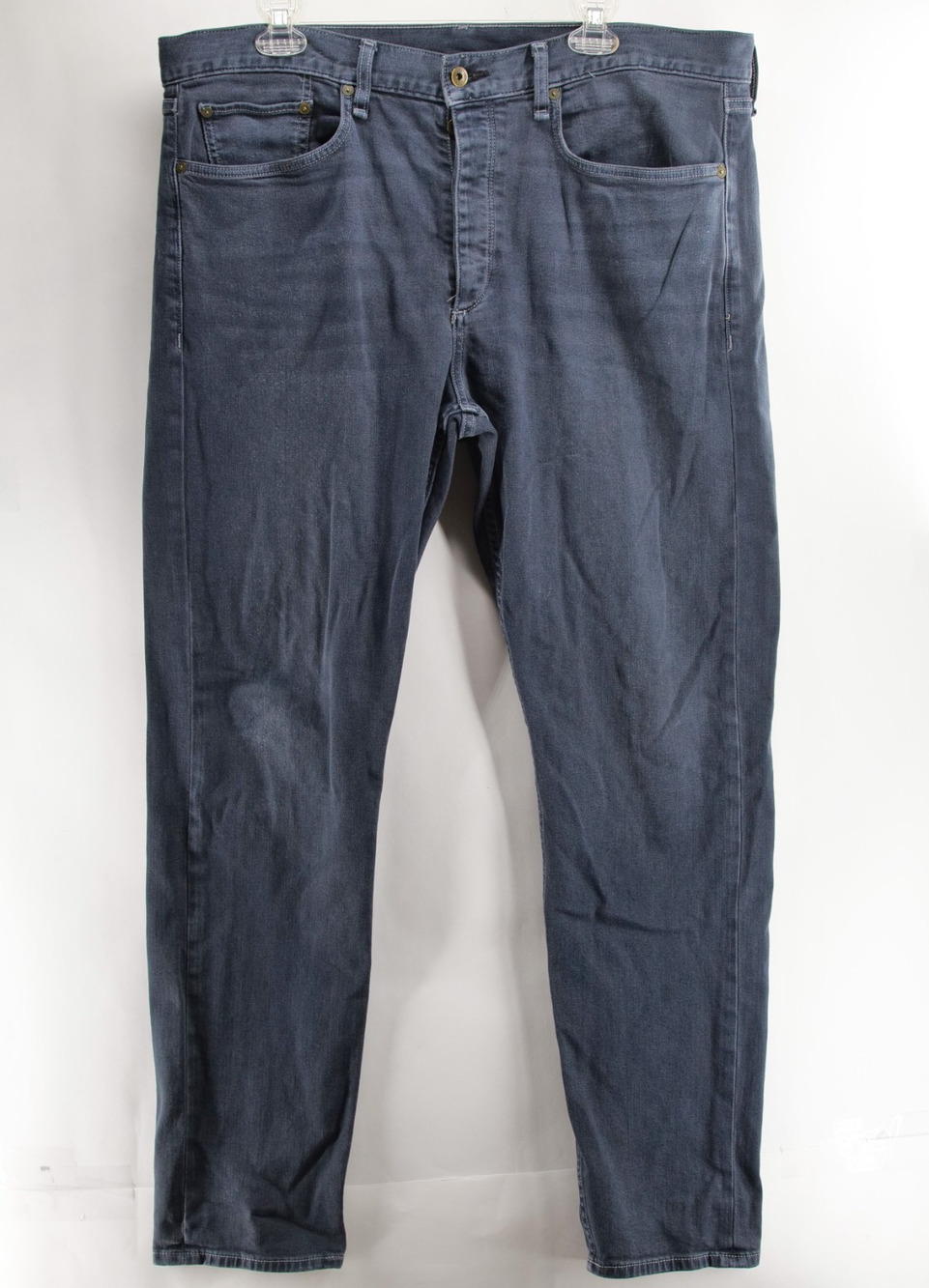 rag & bone Men 38x32 Minna Dark Blue Fit Slim Fit Stretch Denim Jeans Button Fly